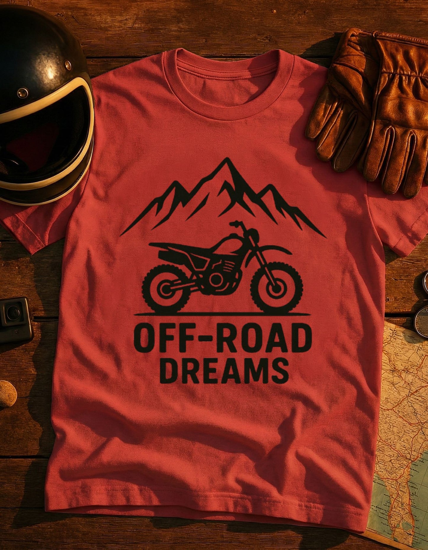 Off-Road Dreams T-Shirt — Adventure Motorcycle Graphic Tee