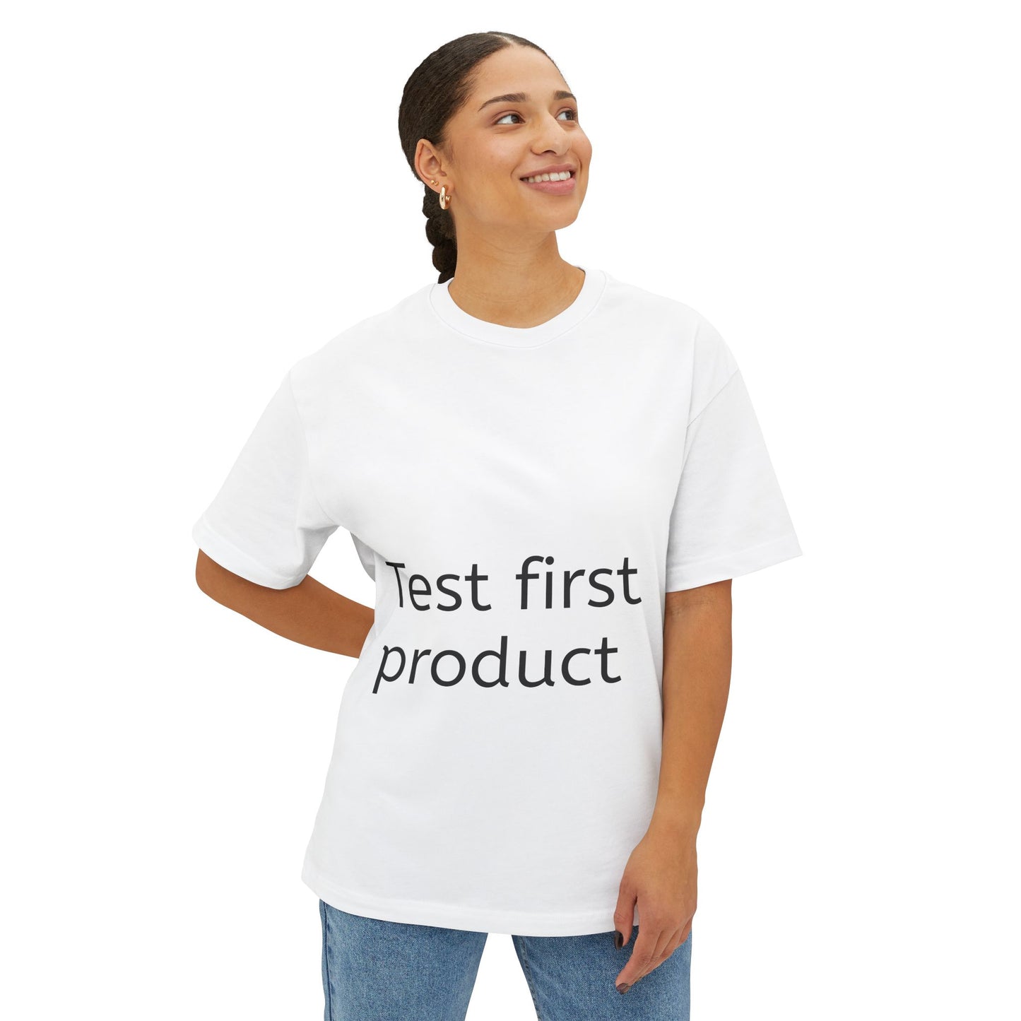 Stylish Unisex Oversized Tee - Test First Product, Casual Wear, Everyday Comfort, Gift for Him/Her, Trendy Streetwear