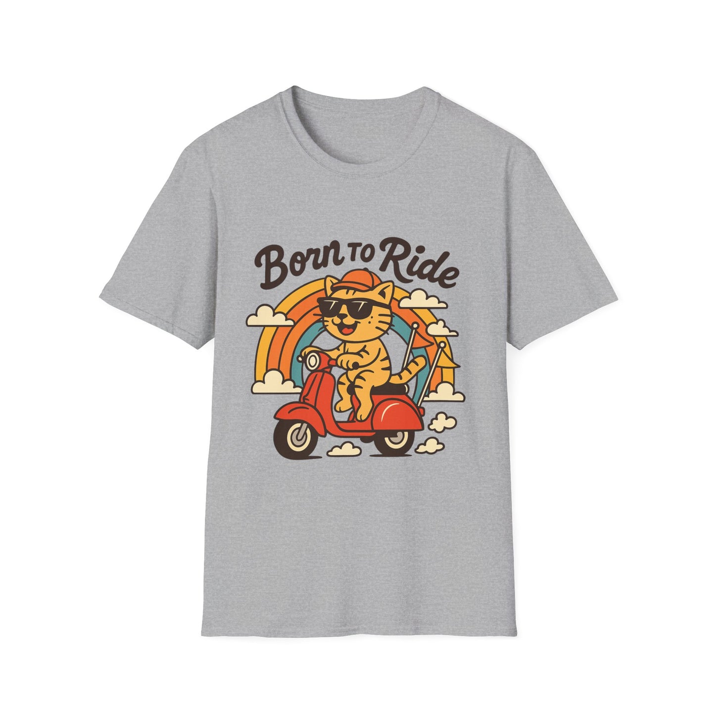 Born to Ride Cat Scooter T-Shirt