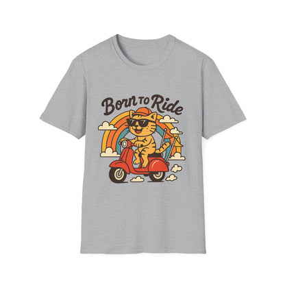 Born to Ride Cat Scooter T-Shirt