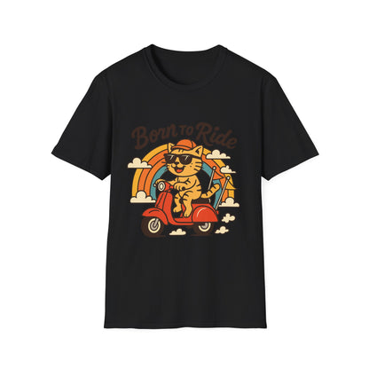 Born to Ride Cat Scooter T-Shirt