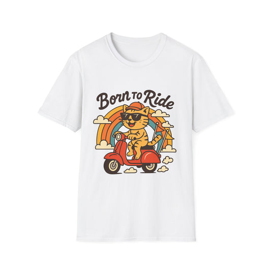 Born to Ride Cat Scooter T-Shirt
