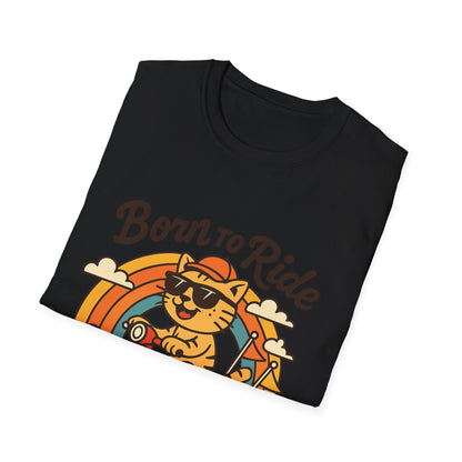 Born to Ride Cat Scooter T-Shirt