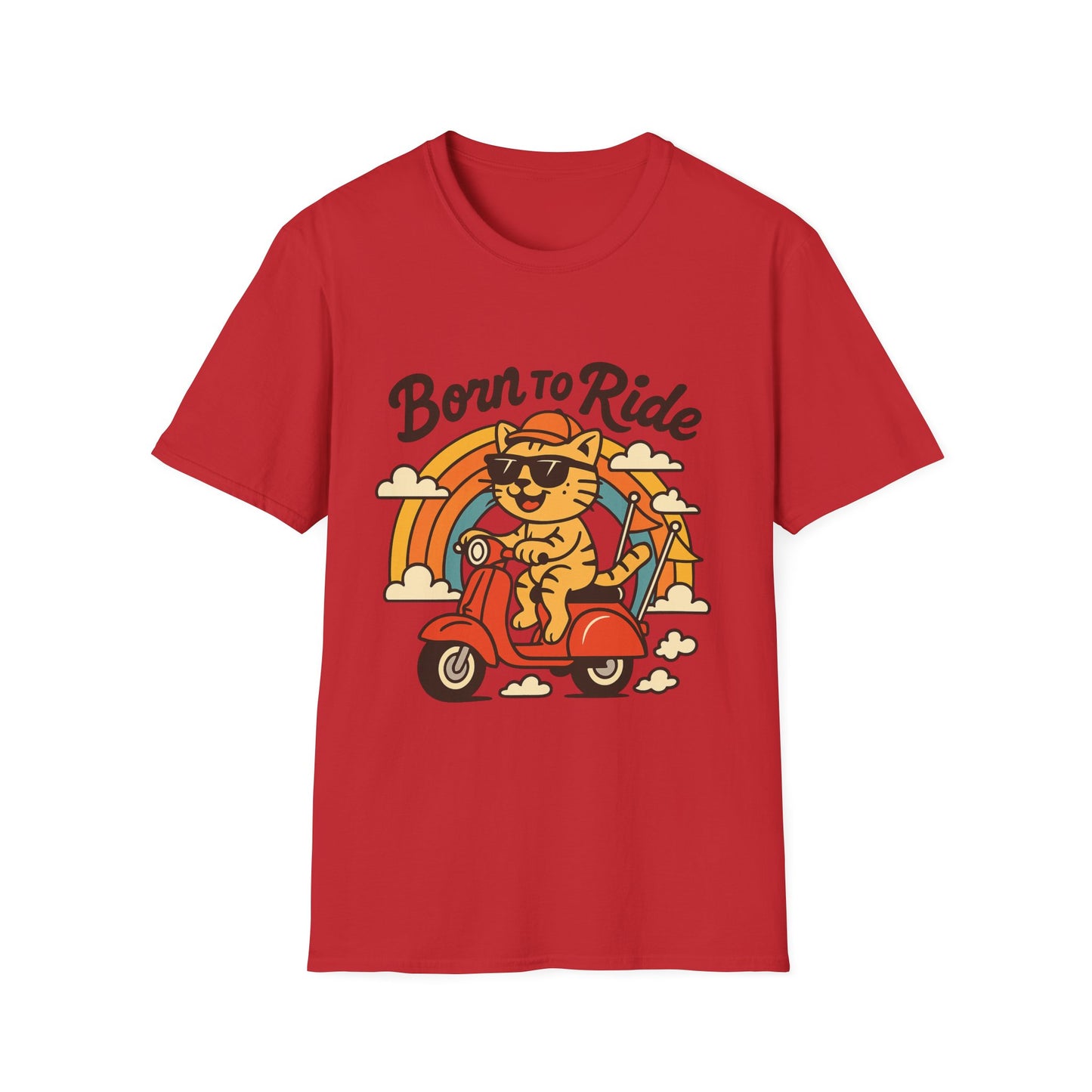 Born to Ride Cat Scooter T-Shirt