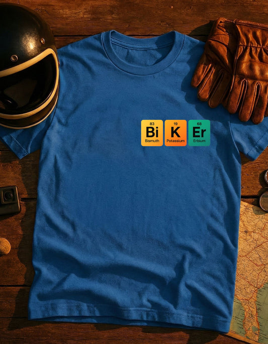 Biker Periodic Table T-Shirt – Minimal Motorcycle Rider Tee
