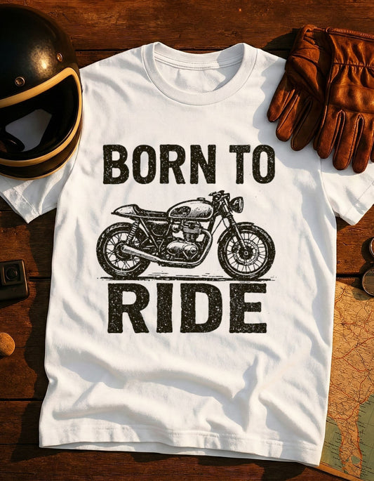Born to Ride Motorcycle T-Shirt — Vintage Bike Tee for Riders