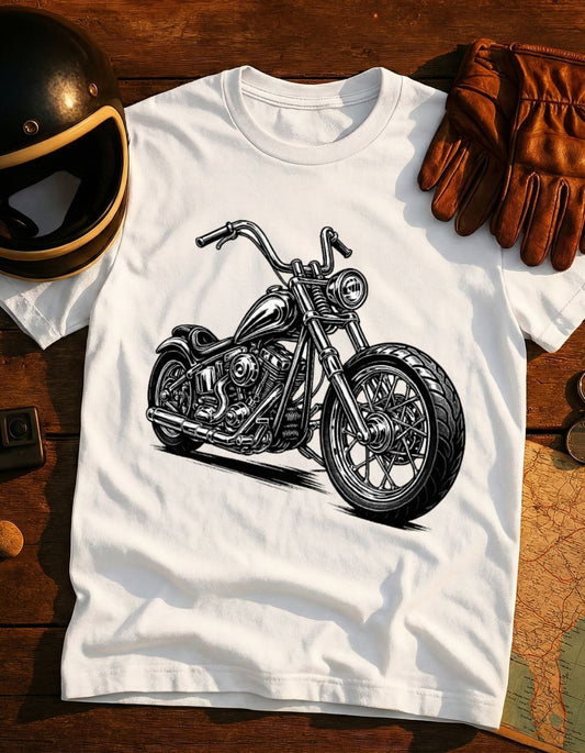 Vintage Motorcycle Graphic T-Shirt — Classic Biker Tee