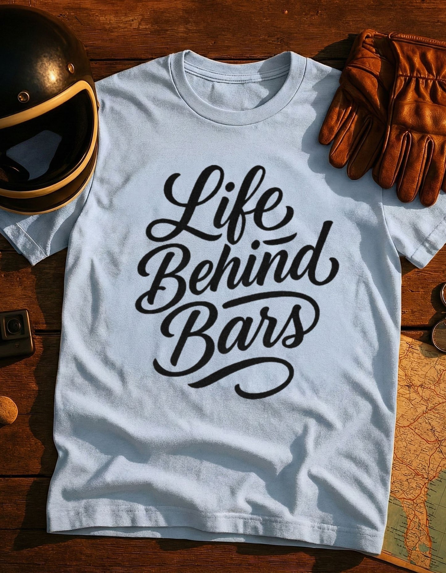 Life Behind Bars T-Shirt — Biker/Cyclist Graphic Tee