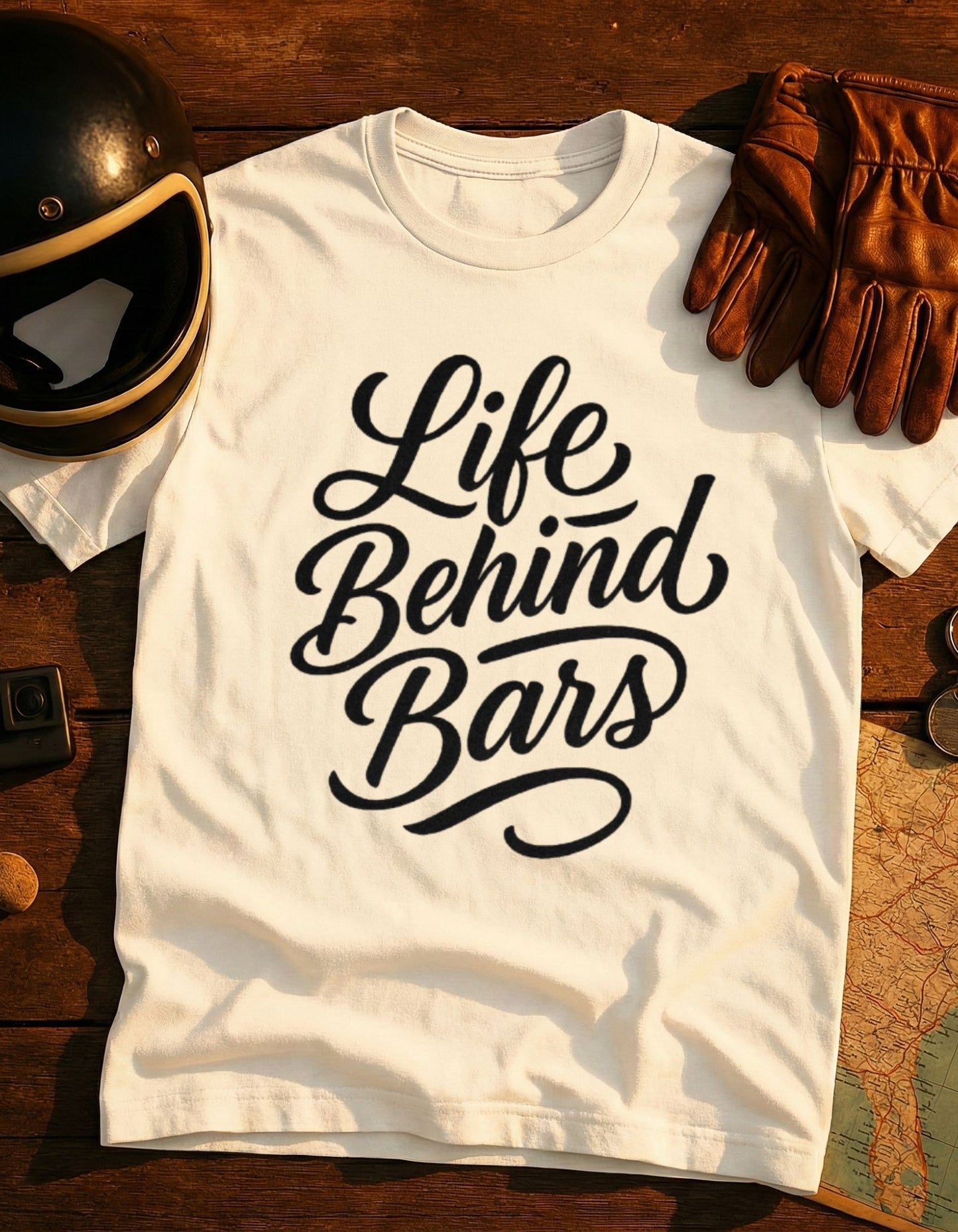 Life Behind Bars T-Shirt — Biker/Cyclist Graphic Tee