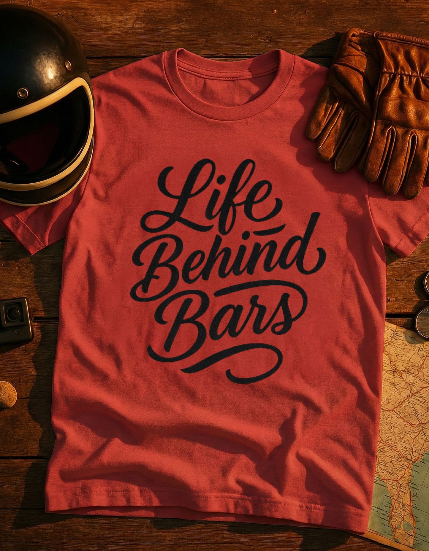 Life Behind Bars T-Shirt — Biker/Cyclist Graphic Tee