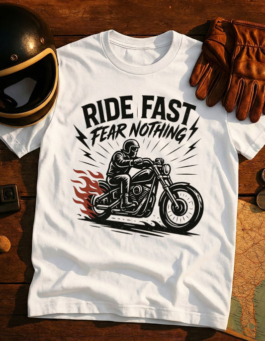 Ride Fast Fear Nothing Motorcycle T‑Shirt