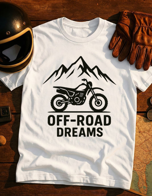 Off-Road Dreams T-Shirt — Adventure Motorcycle Graphic Tee