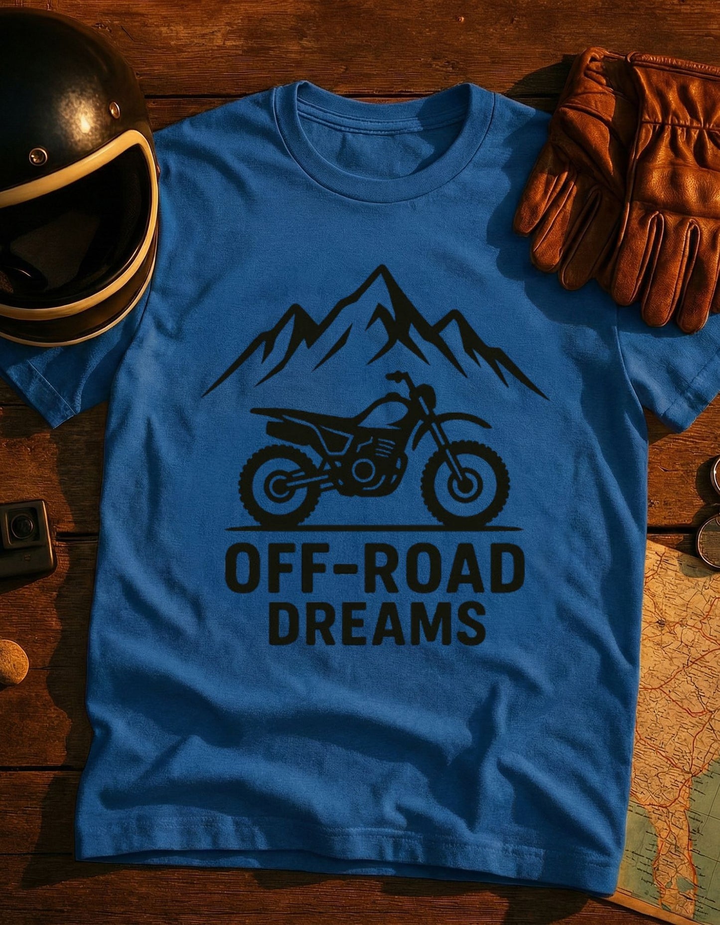 Off-Road Dreams T-Shirt — Adventure Motorcycle Graphic Tee