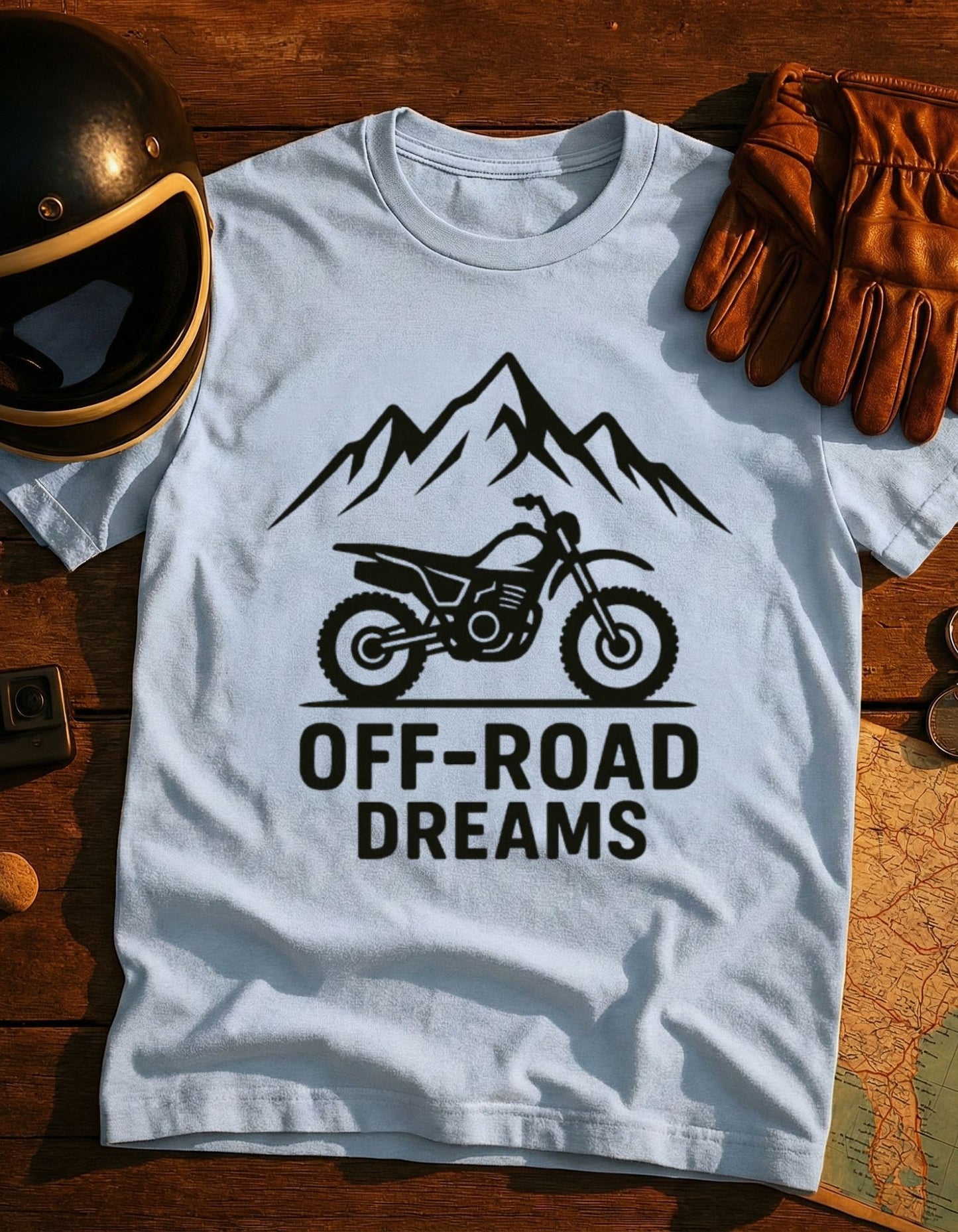 Off-Road Dreams T-Shirt — Adventure Motorcycle Graphic Tee