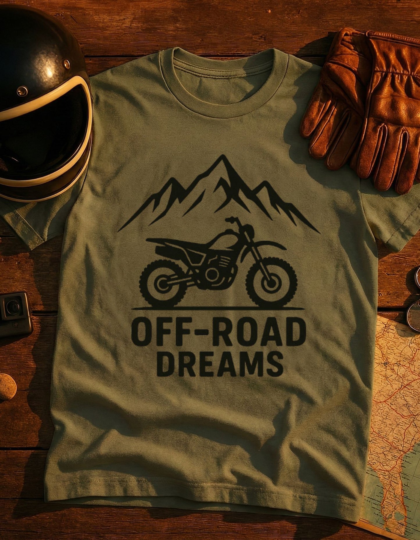 Off-Road Dreams T-Shirt — Adventure Motorcycle Graphic Tee