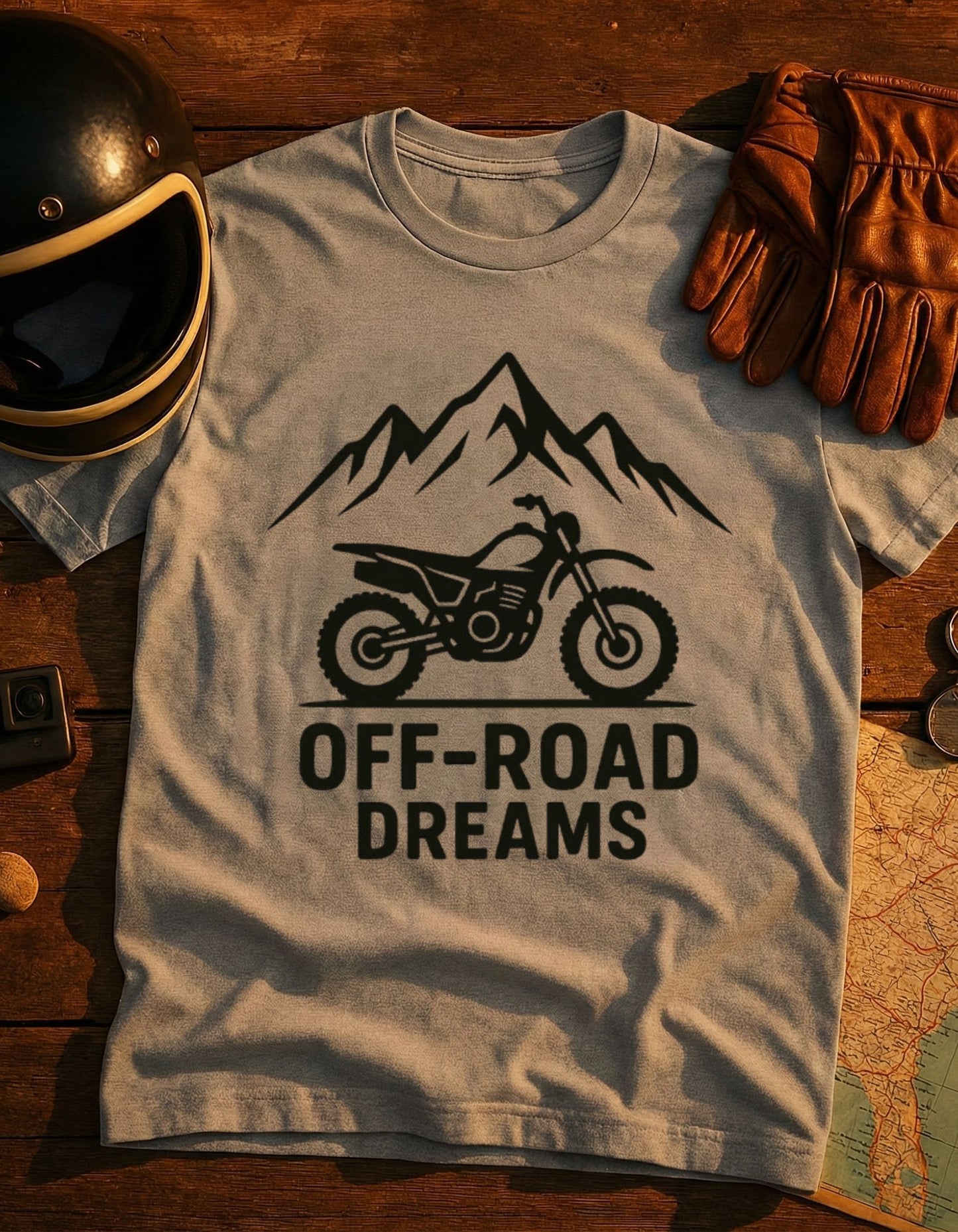 Off-Road Dreams T-Shirt — Adventure Motorcycle Graphic Tee
