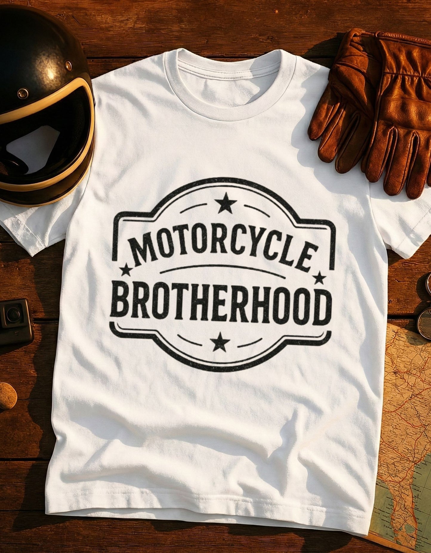Motorcycle Brotherhood T-Shirt — Vintage Biker Club Tee