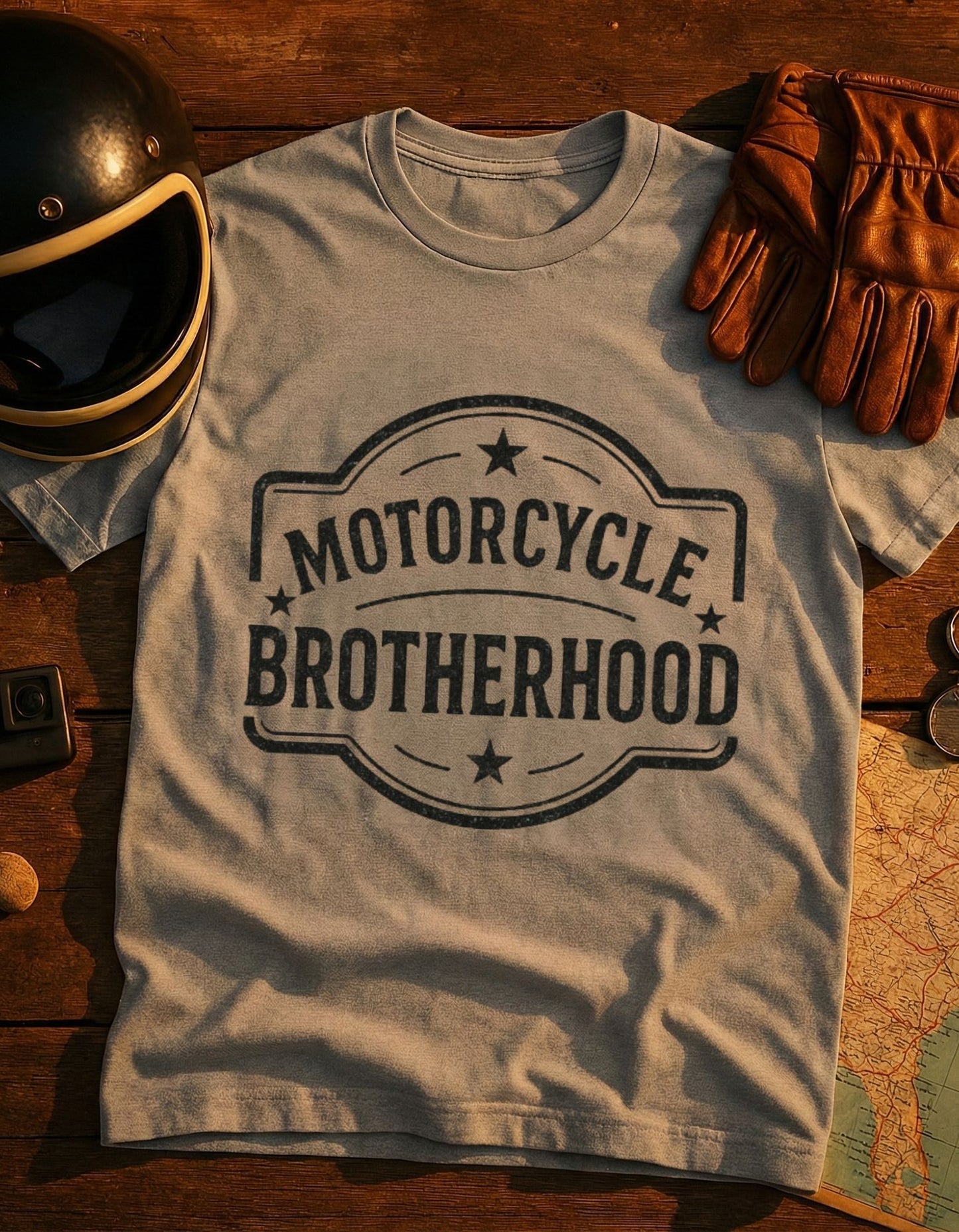 Motorcycle Brotherhood T-Shirt — Vintage Biker Club Tee