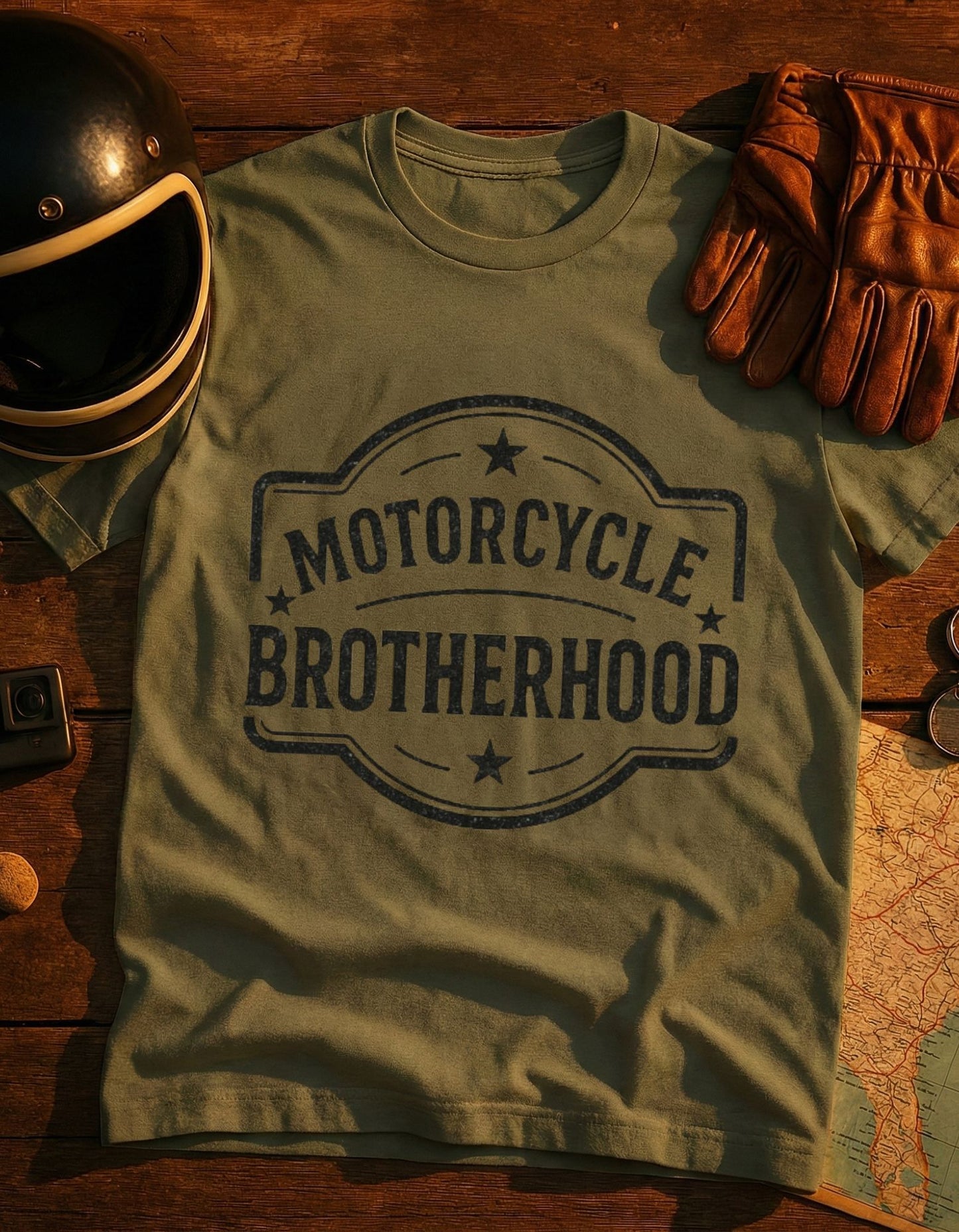 Motorcycle Brotherhood T-Shirt — Vintage Biker Club Tee