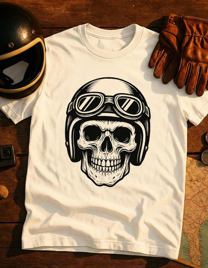 Skull Biker Helmet T-Shirt