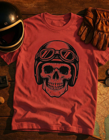 Skull Biker Helmet T-Shirt