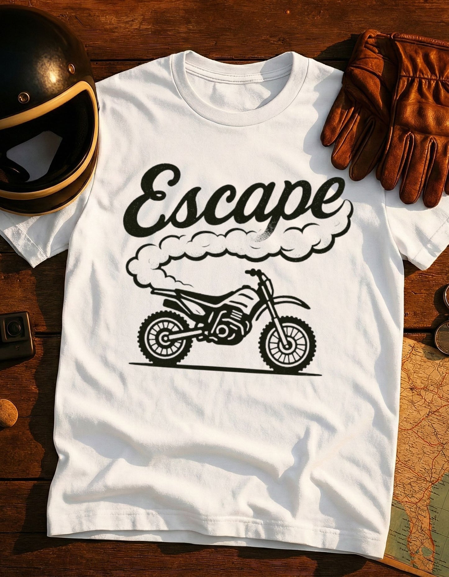 Escape Motorcycle T-Shirt — Adventure Dirt Bike Tee