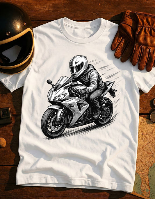 Motorcycle Racer T-Shirt – Speed Sportbike Graphic Shirt