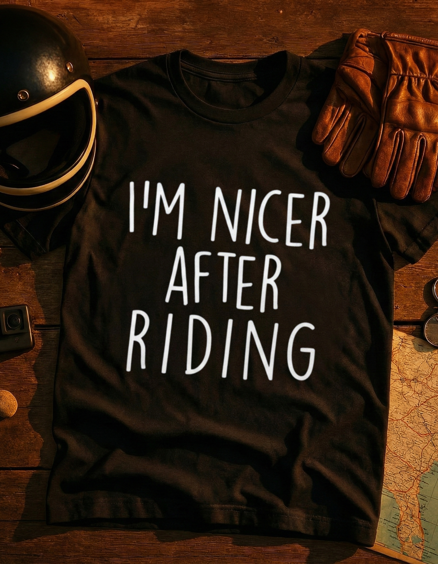 I'm Nicer After Riding T-Shirt — Funny Cyclist / Horseback Riding Tee