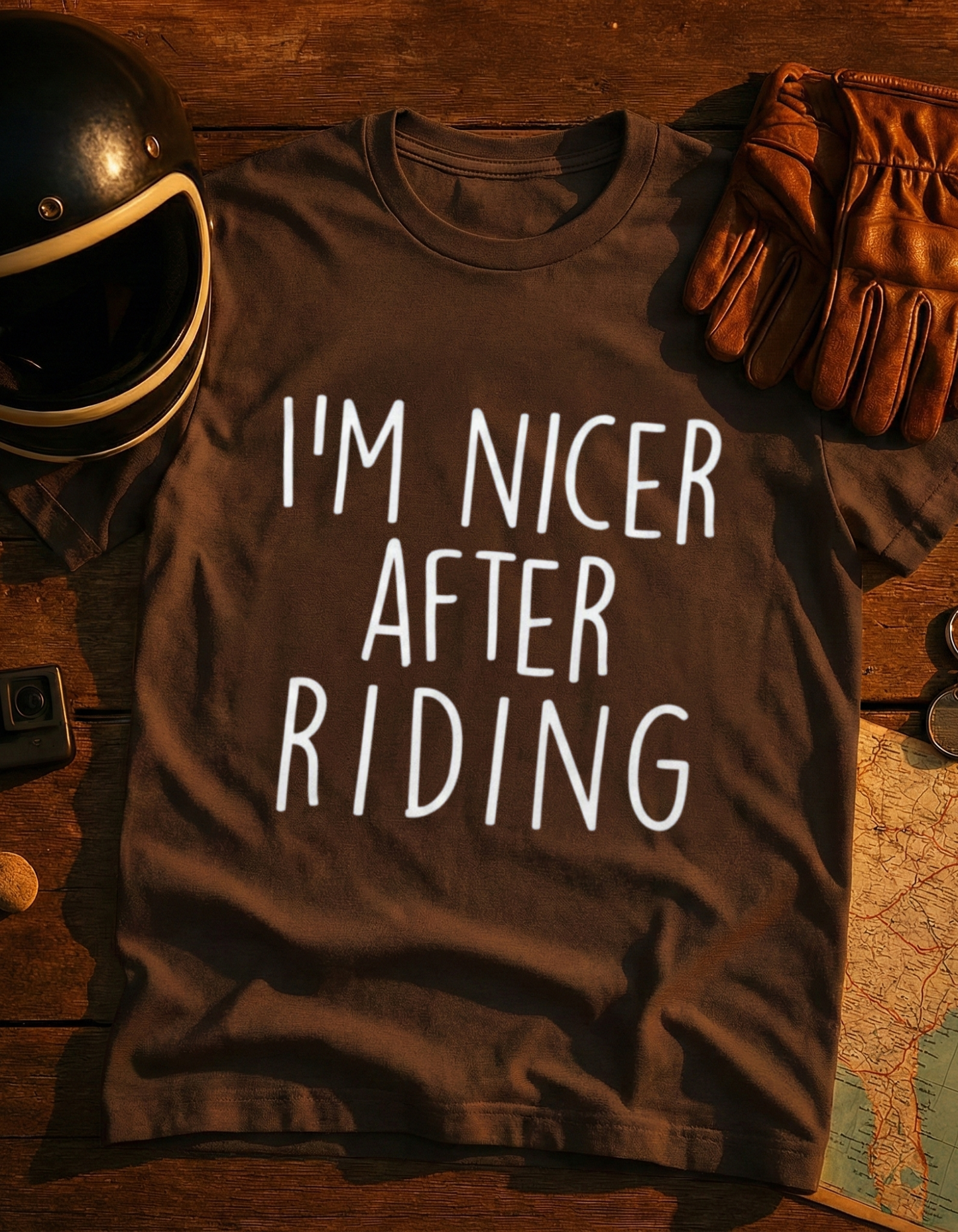 I'm Nicer After Riding T-Shirt — Funny Cyclist / Horseback Riding Tee