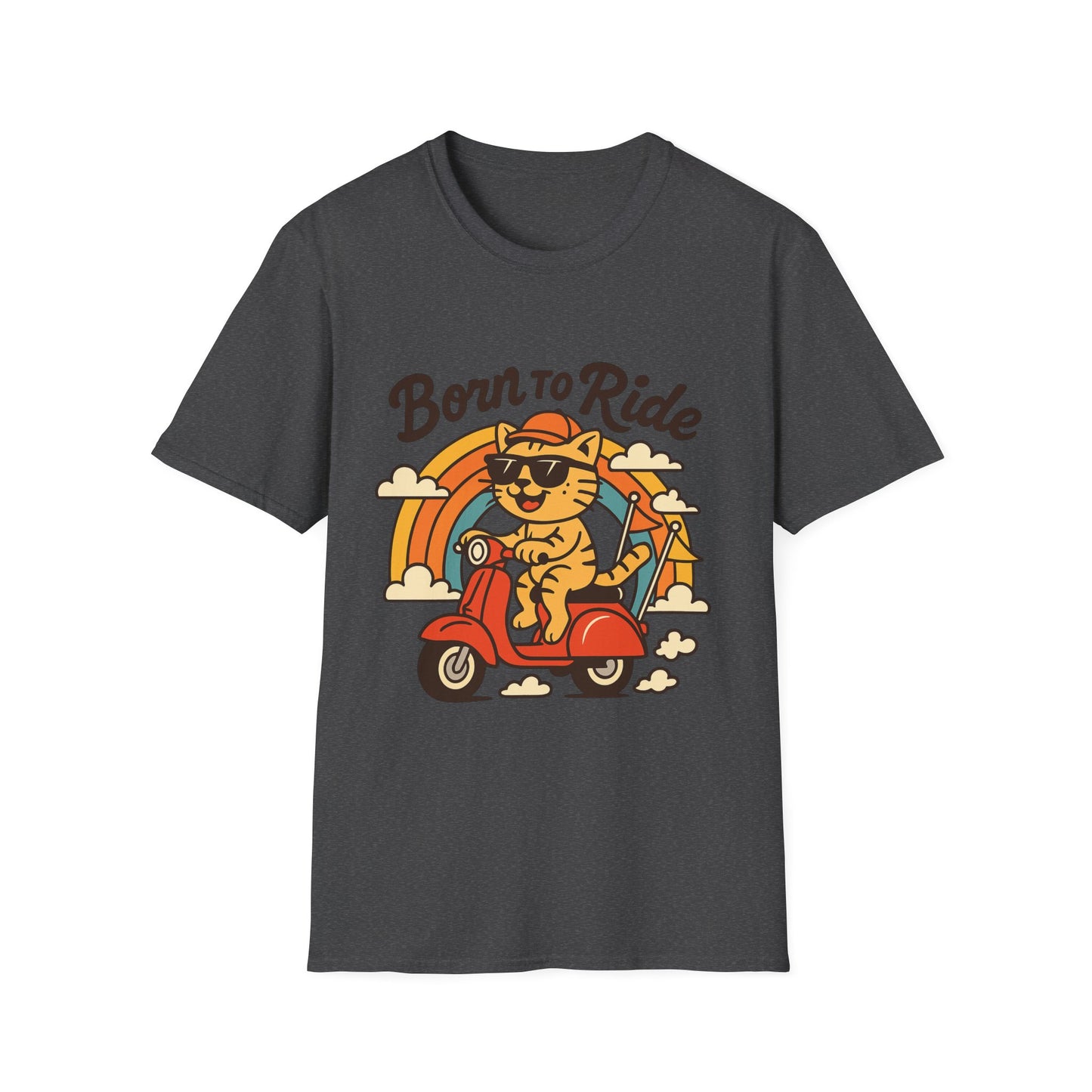 Born to Ride Cat Scooter T-Shirt