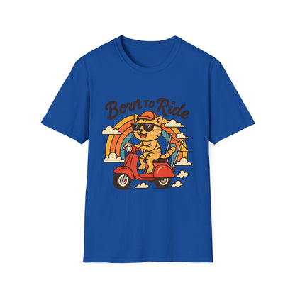 Born to Ride Cat Scooter T-Shirt