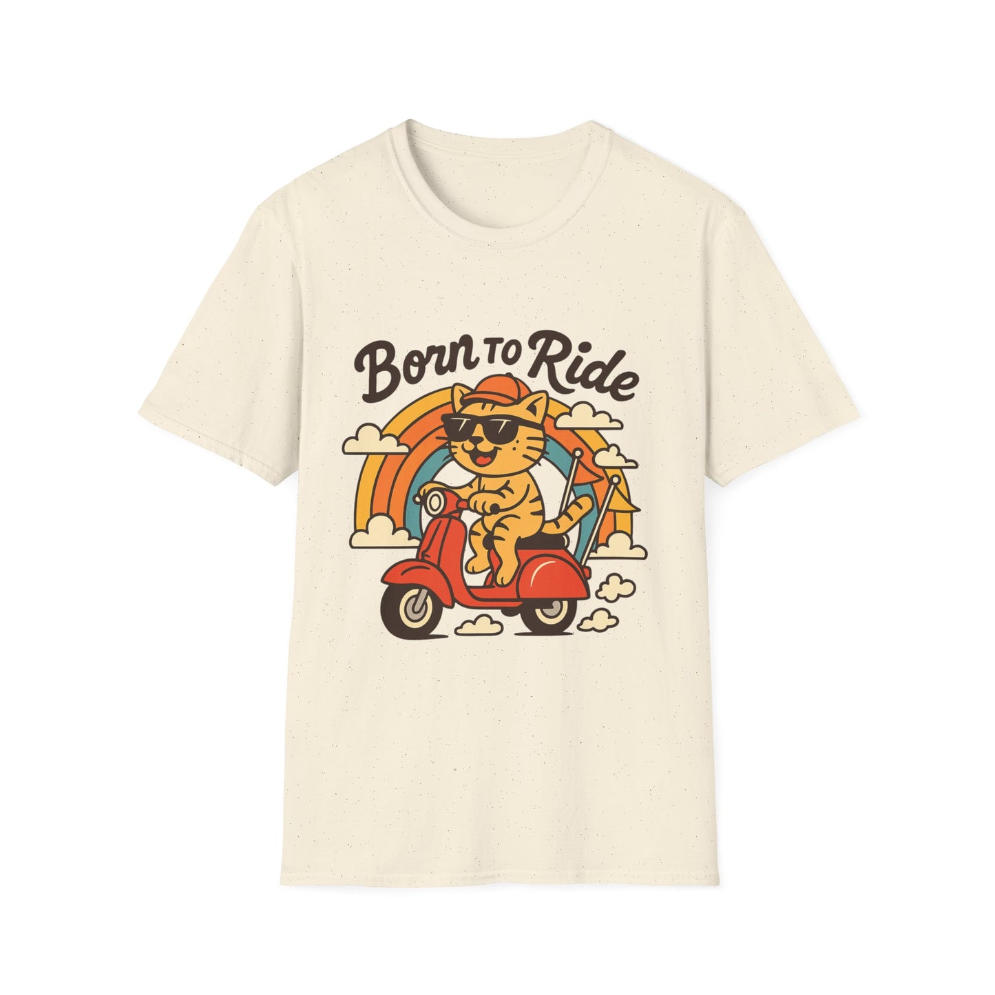 Born to Ride Cat Scooter T-Shirt